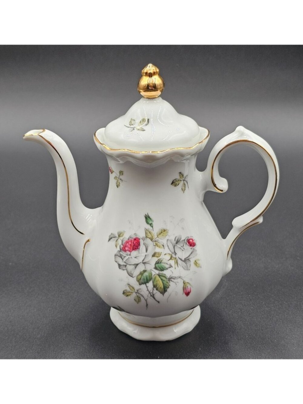 VTG Winterling Porcelain Teapot Bavarian Rose #25003 Victorian Collectible Decor